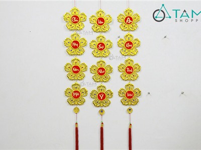 Dây treo Tết Bông mai đính ngọc số 50 (110cm)